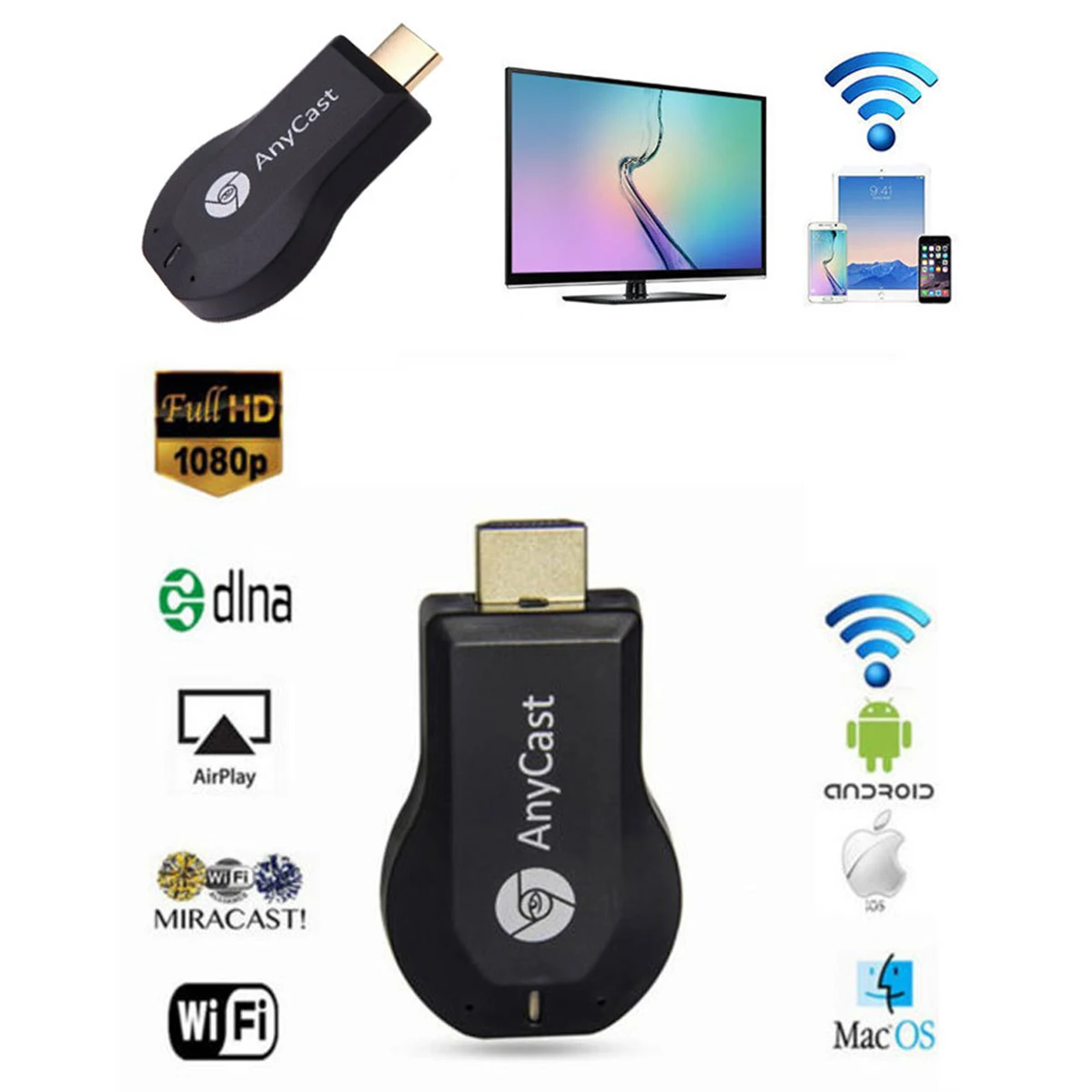 SOONHUA 2 4G беспроводной WiFi Дисплей приемник 4K 1080P HDMI ТВ-карта Поддержка DLNA AirPlay Miracast
