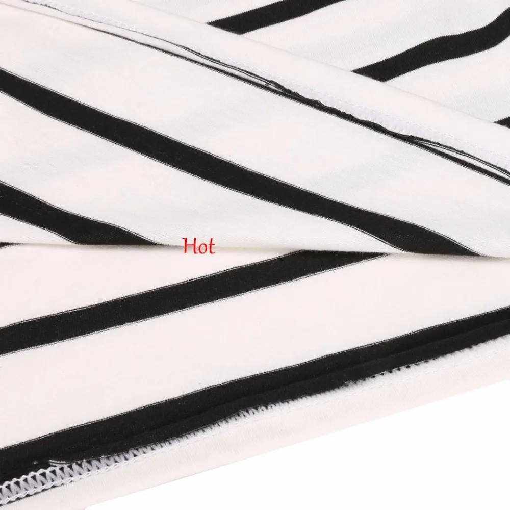 Fashion Women Ladies Off-shoulder Striped T-shirts High Waist A-line Dress Tutu Ball Gown Party Club Slim Maxi Long Sets | Женская