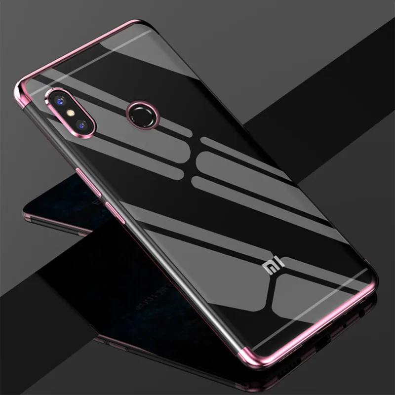 Rose Gold Покрытие силиконовый чехол для телефона на Redmi Note 6 5 pro 5A 6A S2 Роскошные Soft Shell Для Xiaomi Mi8 Lite 8SE Pocophone F1 MAX3 6X A2 - Цвет: Rose Gold