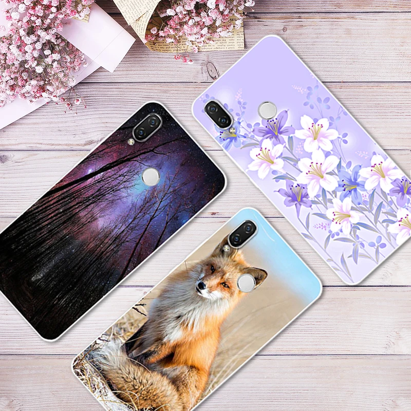 Для Huawei P Smart Plus 6 3 дюйма цветной чехол для телефона Мягкий ТПУ силиконовый с