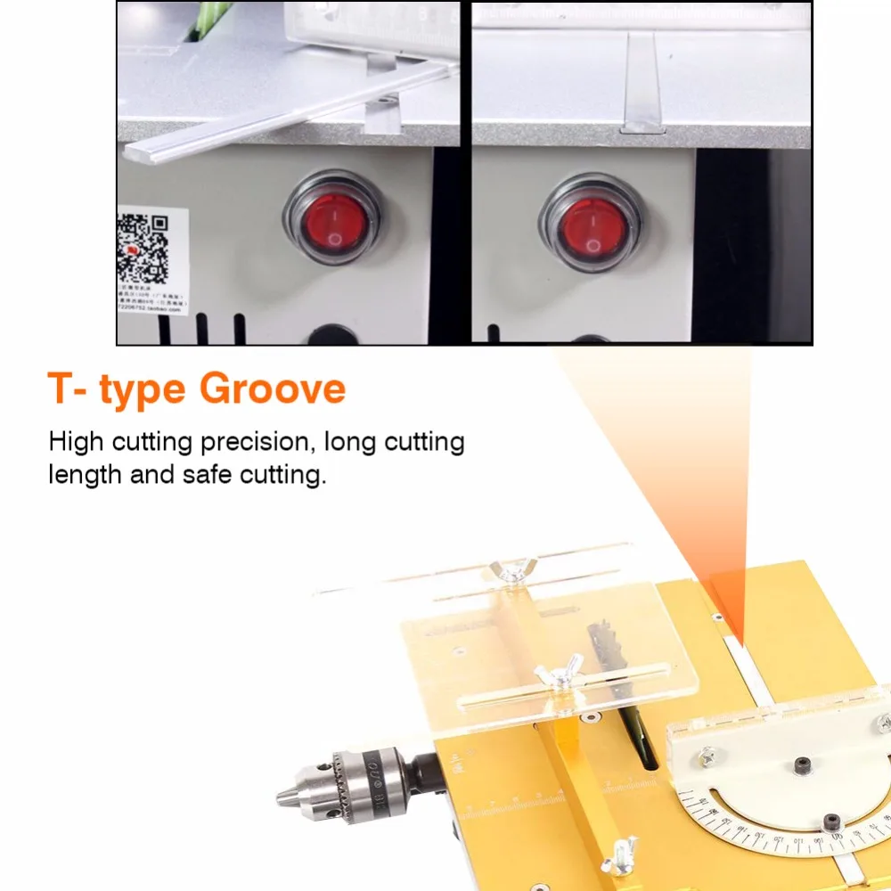 Mini Table Saw Portable DIY Wood Cutting Machine Desktop Buddha Beads Polish Machine Metal/Acrylic Cutter 220V EU Plug