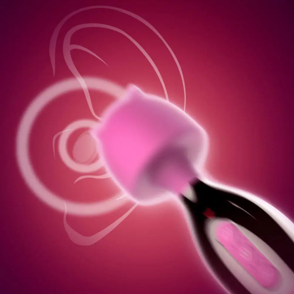 Leten двойной головкой G Spot Дилдо Вибратор для женщин кошка в форме языка волшебная