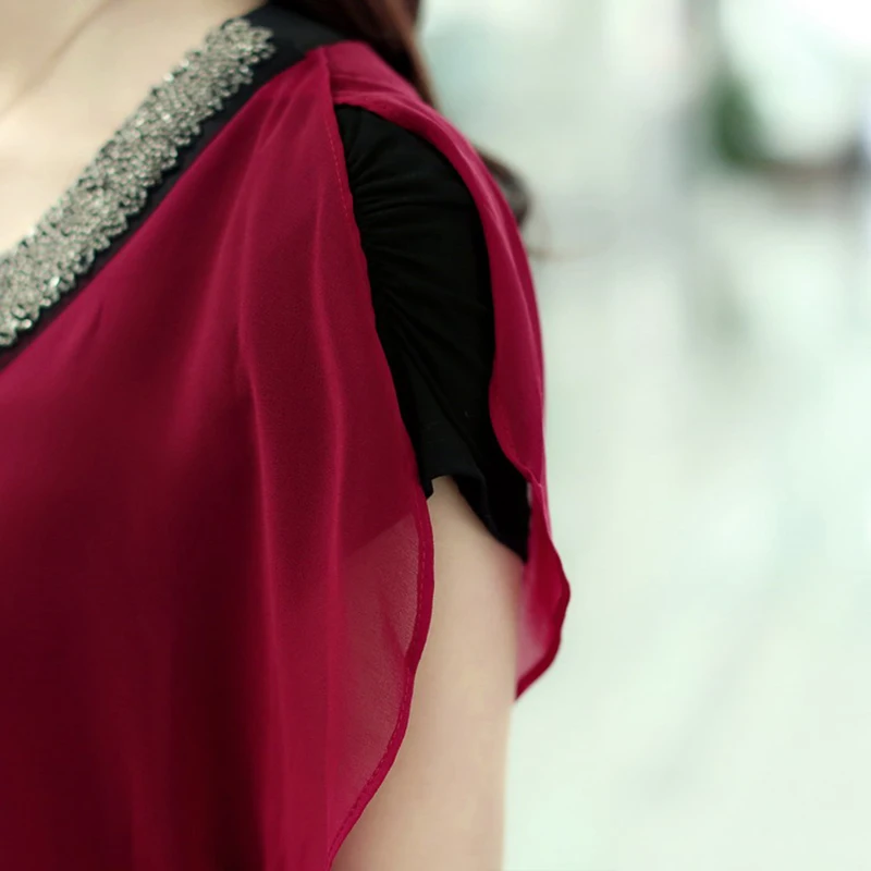 Wmwmnu бренд Лето Высококачественный плотный шифон цвет футболки женские 2017 новое