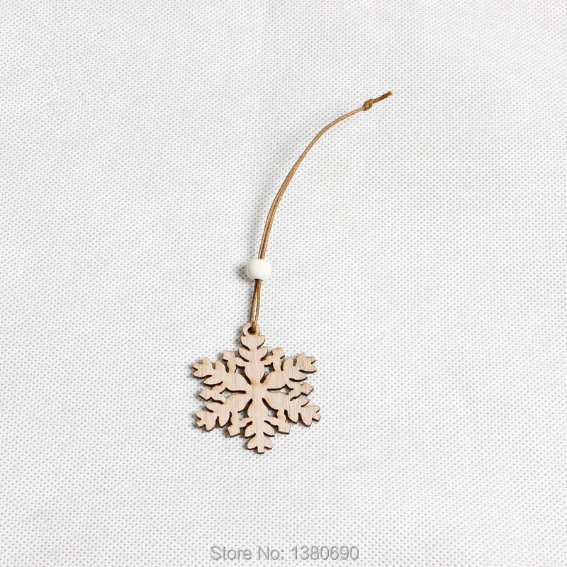 

8pcs/lot Wooden Christmas Pendant Snow Bell Elk Tree Christmas Decoration Christmas Tree Pendant New Year Decorative for Home