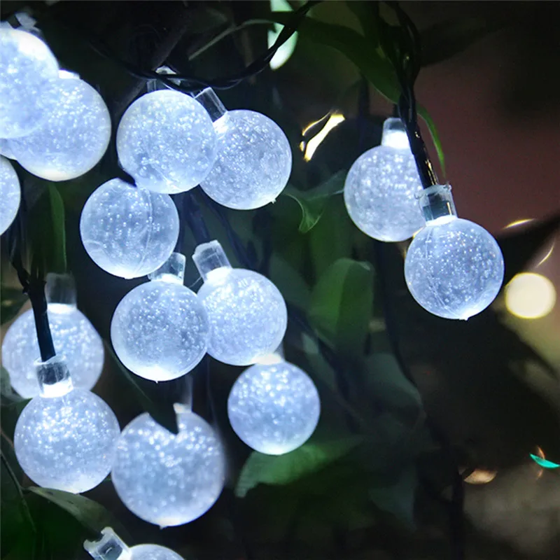 Christmas Outdoor Decoration Solar Led String Light 4.8 M 20 led Bubble Fairy Lights for Festival Garden Decorative Lamp | Лампы и