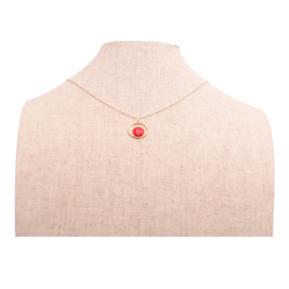 

Retro circle pendant necklace Solid circle pendant necklace designed for women