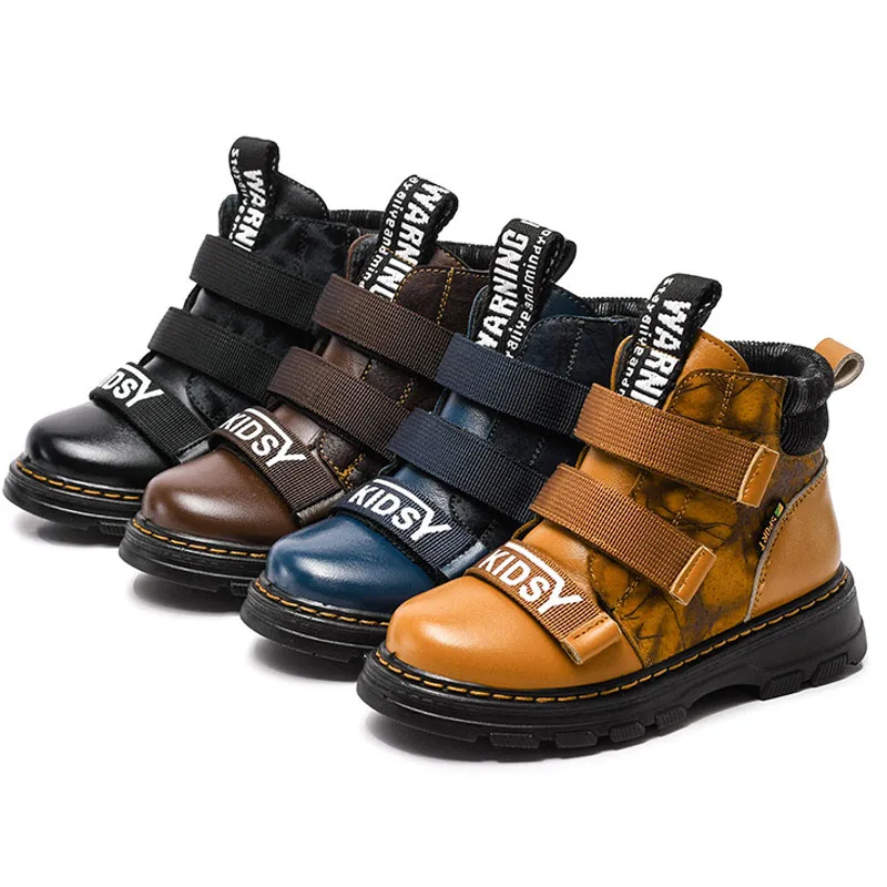 Зимние ботинки для мальчиков детская обувь новинка модные Martin студенческие