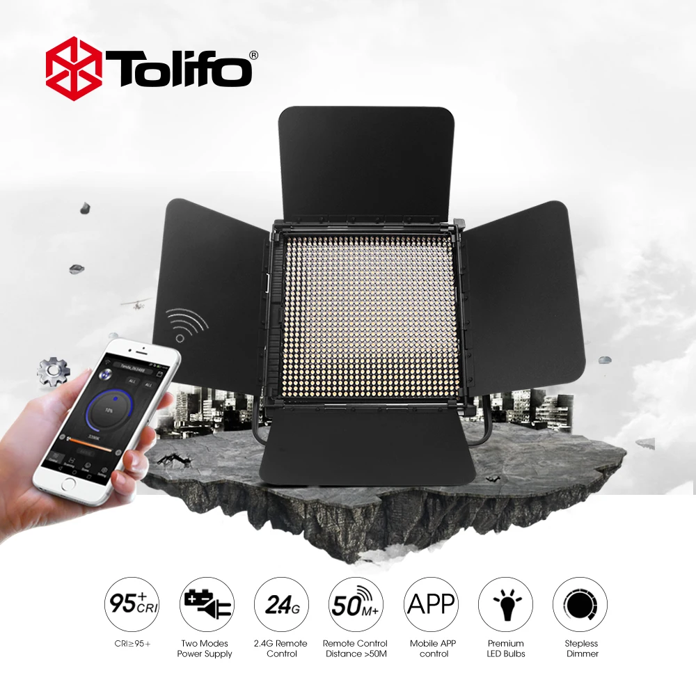 Светодиодный светильник Tolifo GK1024S Pro беспроводной пульт дистанционного