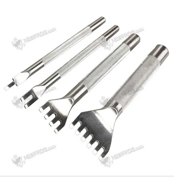 Stainless Steel Flat Chisel Leather Craft Tools Hole Punch Tool Kit DIY Free shipping |