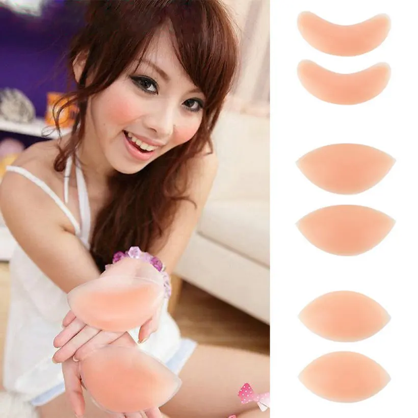 Women Silicone Gel Invisible Bra Insert Pads Breast Uplift Enhancer Push Up Padded Bikini Swimwear New |