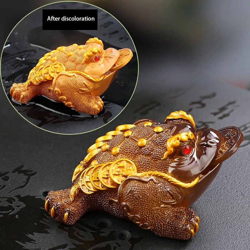 

Creative Gift Figurines Statue Craft Yixing Heat Discolored Brave Troops Pixiu Tea Pet Garden Office Ornaments Bonsai Home Decor