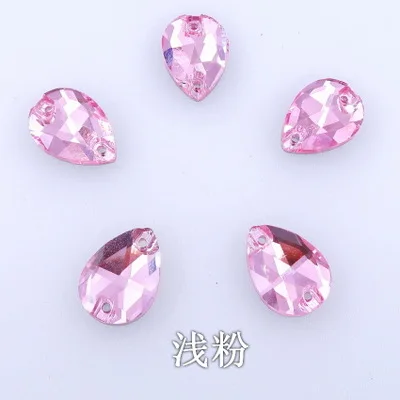 Pink 28 цветов с фабрики DR Форма Flatback высокое качество стекло пришить стразы, Diy аксессуары для одежды Свадебные украшения - Цвет: Pink