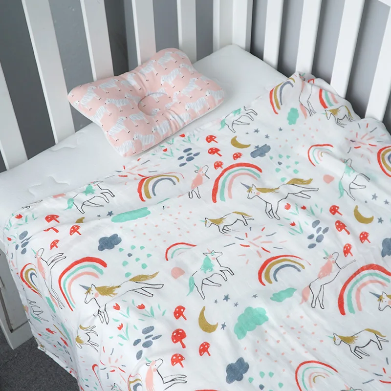

Baby Blankets Newborn Photography Props Muslin Swaddle Receiving Blanket Flamingo Unicorn Baby Accessories Dropshipping Infantil