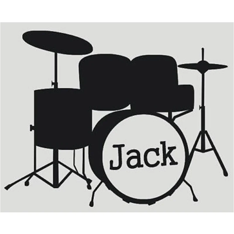 

New arrival Shelf drum Wall Sticker Children's room Music and dance classroom Background wall decoration Customized Name Sticker