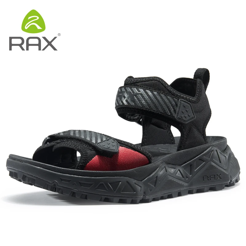 Carbon black men RAX/мужские спортивные сандалии; летние пляжные сандалии для мужчин; Водонепроницаемая Обувь для треккинга; Мужская дышащая обувь; женская обувь для рыбалки; быстрая обувь - Цвет: Carbon black men