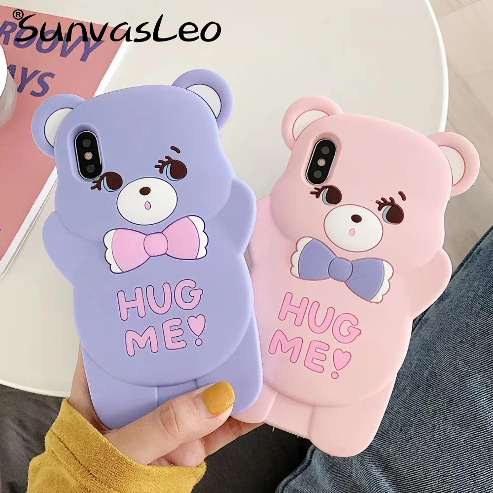 3D мультяшный Мягкий силиконовый чехол для iPhone 5 6 7 8 Plus X XR XS Max Samsung A20 A30 A50 J4 J5 J6 J7 J510