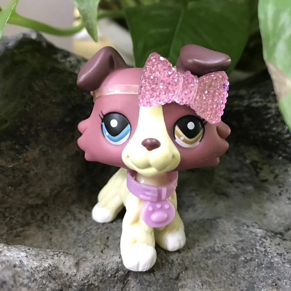 Pet Shop #1262 маленькие игрушки глаза сливы крем щенок собачки колли Коллекционная