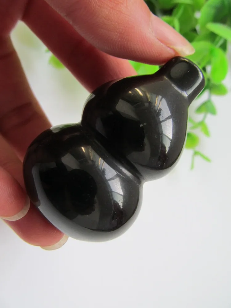 Natural quartz crystals Obsidian Gourd Feng Shui Sphere Crystal Ball Chakra Healing Reiki Stone Semi precious Craft 62g|craft stones|craft ballscraft