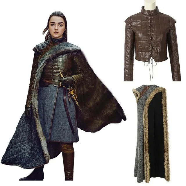 Костюм для косплея престолов 8 Arya Старков из аниме на заказ зимнее платье