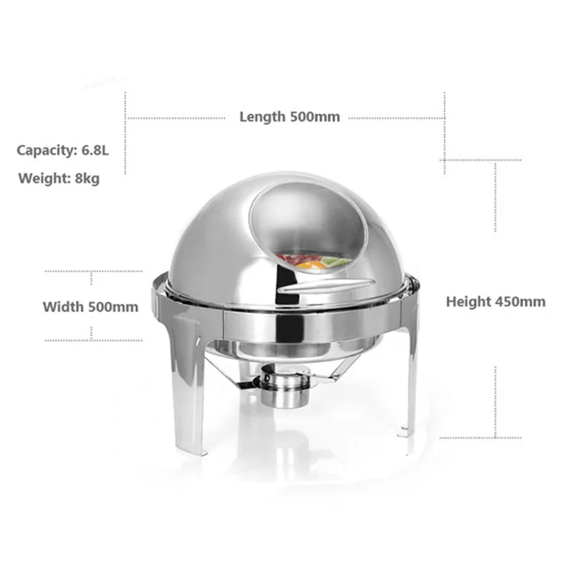 Горячая продажа нержавеющей стали Флип Круглый буфет натирания блюдо с