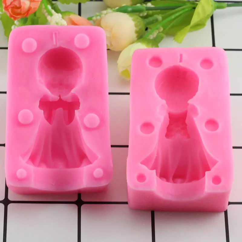 Mujiang 3D Ангел мальчик мыло силиконовая форма для свеч Fimo глиняные формы помадка