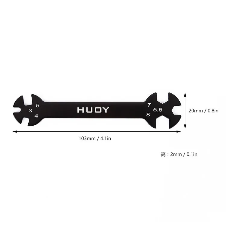 Гаечный ключ Hudy для торцевых стяжек и гаек DY181090 3 4 5 7 8 мм 1/5 1/8 1/10 M3 M4 M5.5 M7 M8 гайка