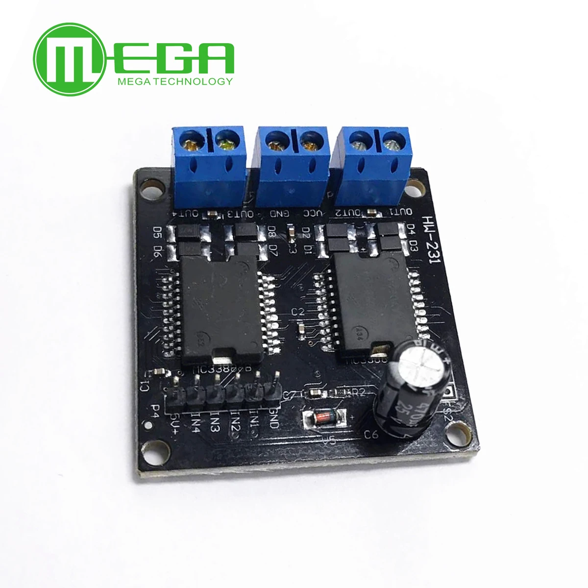 Двойной модуль драйвера двигателя MC33886 5A для робота умного автомобиля 5 12