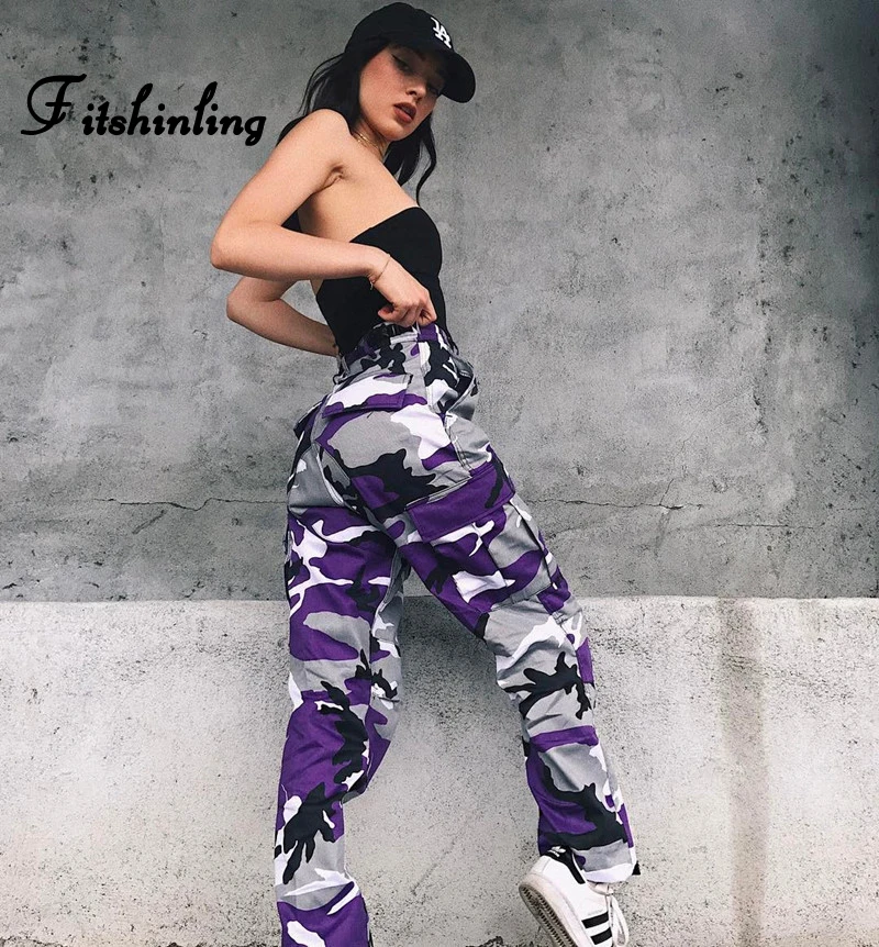 Уличная одежда для фитнесинга Harajuku 2018 камуфляжные брюки женская модные