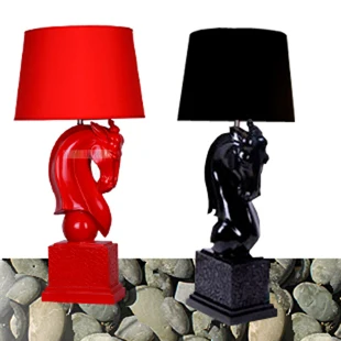 Оригинальные настольные лампы с головой лошади роскошная гостиная спальня Ретро