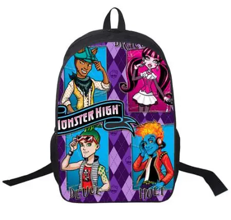 2018 женские сумки moive Monster High Рюкзак Студенческая школьная сумка для девочек и