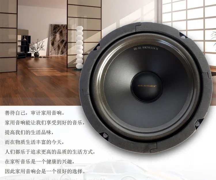 HiVi SS6.5R 6,5 дюймов mid динамик HiFi DIY Pmax 120 Вт 5 Ом высокое качество 2 шт./лот