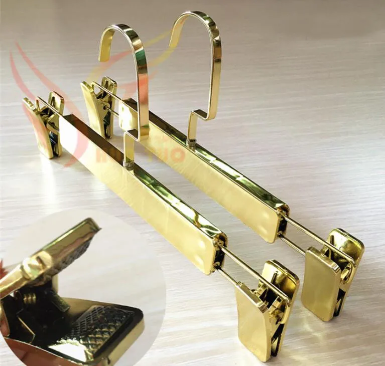 10 шт./лот высокого качества красивый блестящий золотой широкий пластиковый вешалка для одежды с плечиками роскошный золотой стенд для пальто, брюк, свадебного платья.