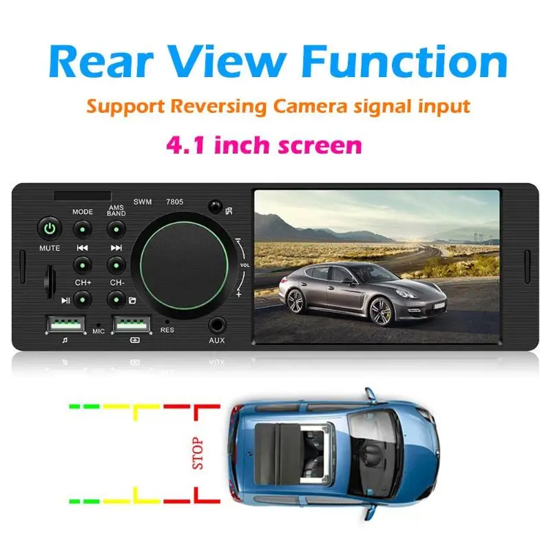 SWM 7805 4 1 дюйма Din автомобильное радио Авто Аудио Стерео Авторадио Bluetooth Поддержка