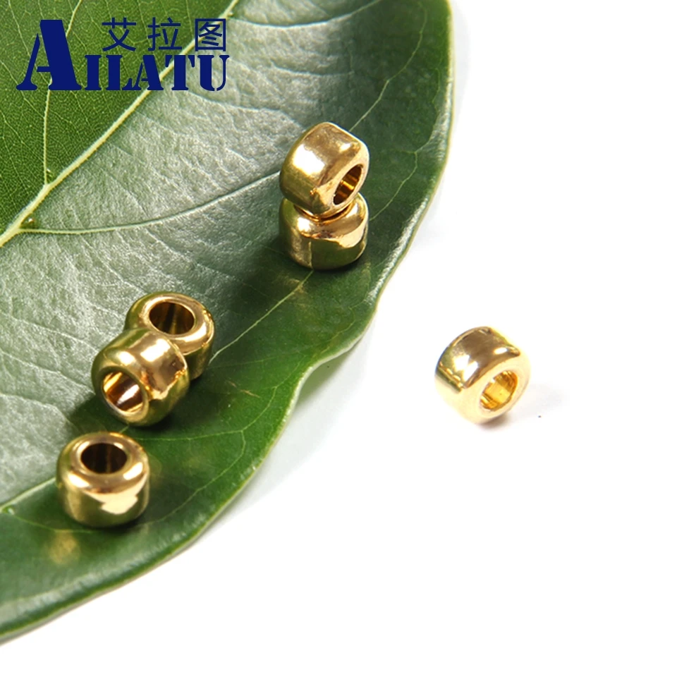 

Ailatu Wholesale 10pcs/lot Column Spacer made of Copper Fit DIY Fashion Bracelets