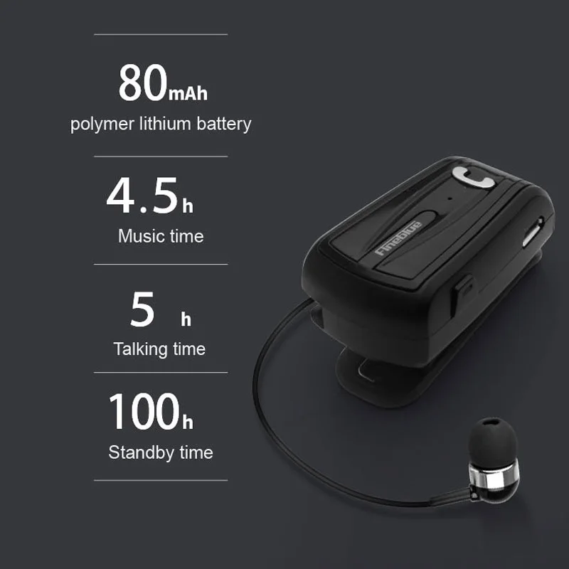 Fineblue F V6 беспроводные Bluetooth наушники портативные бизнес без зажима с микрофоном pk