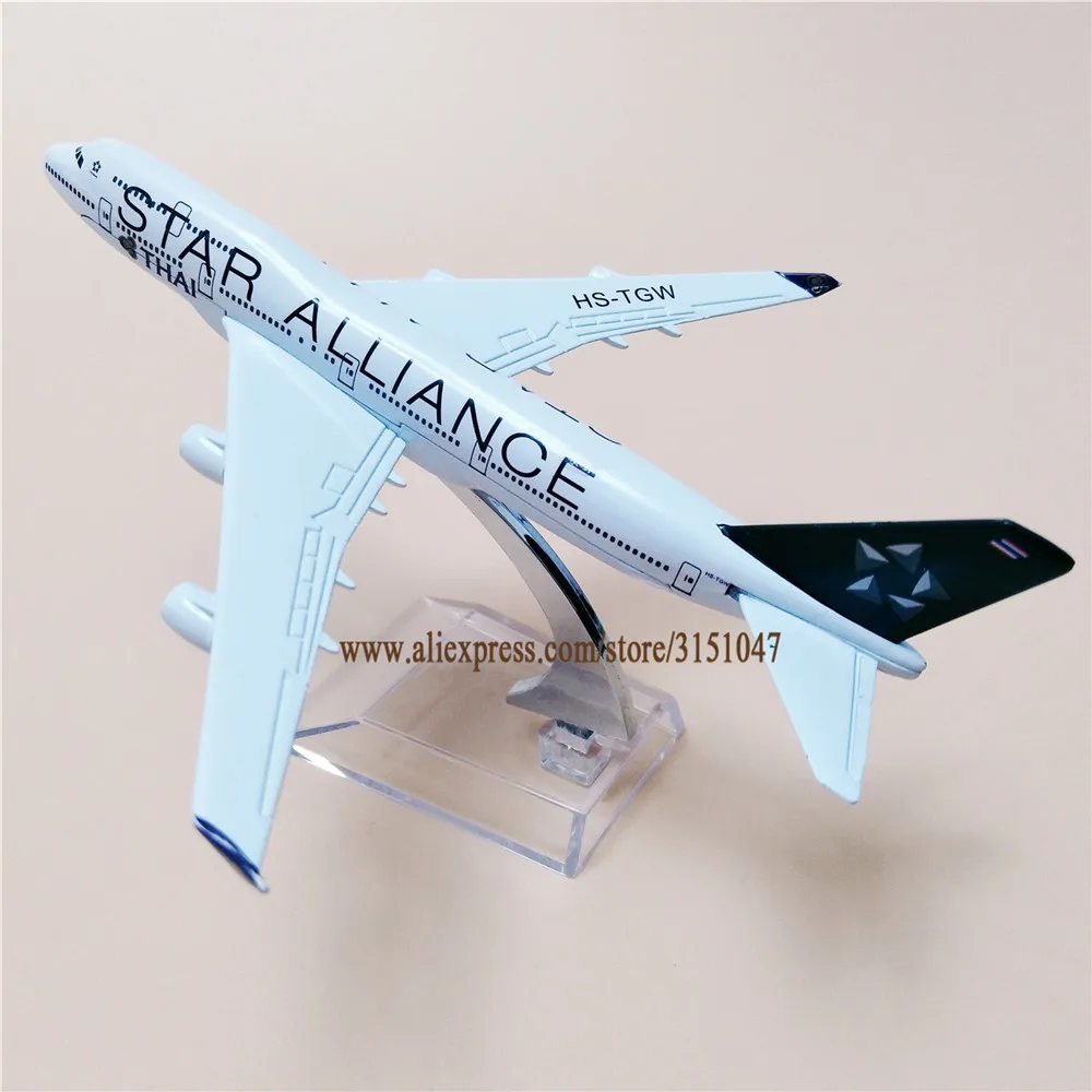 16 см сплав металла воздуха тайский Star Alliance B747 Airlines модель самолета Боинг 747-400 Airways