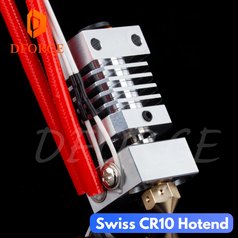 DFORCE Swiss CR10 hotend прецизионный алюминиевый радиатор с титановым 3D принтом j-головки