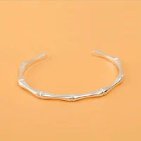 new romantic bracelet bangles for women 925 silver hot bamboo joint opening cuff bracelet fashion women bangles jewelry