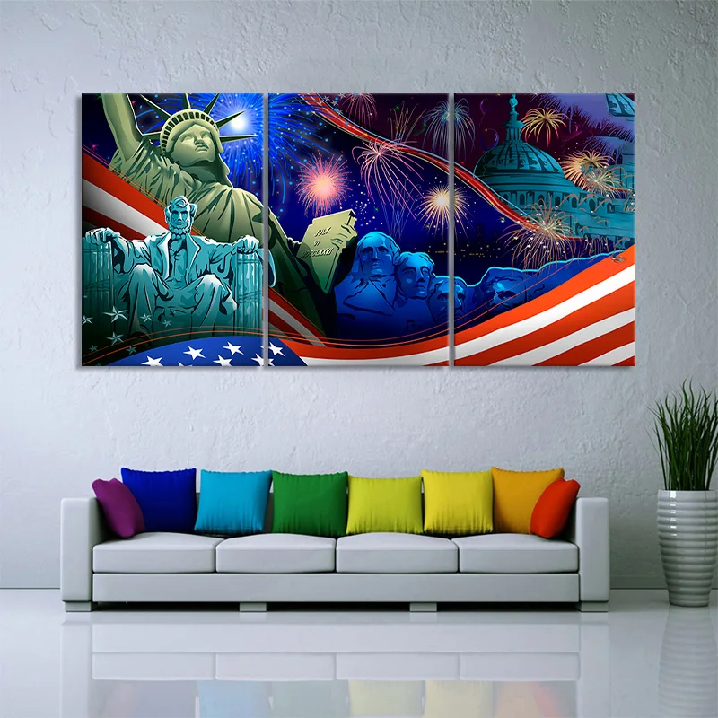 

3 шт., декоративная картина на День независимости