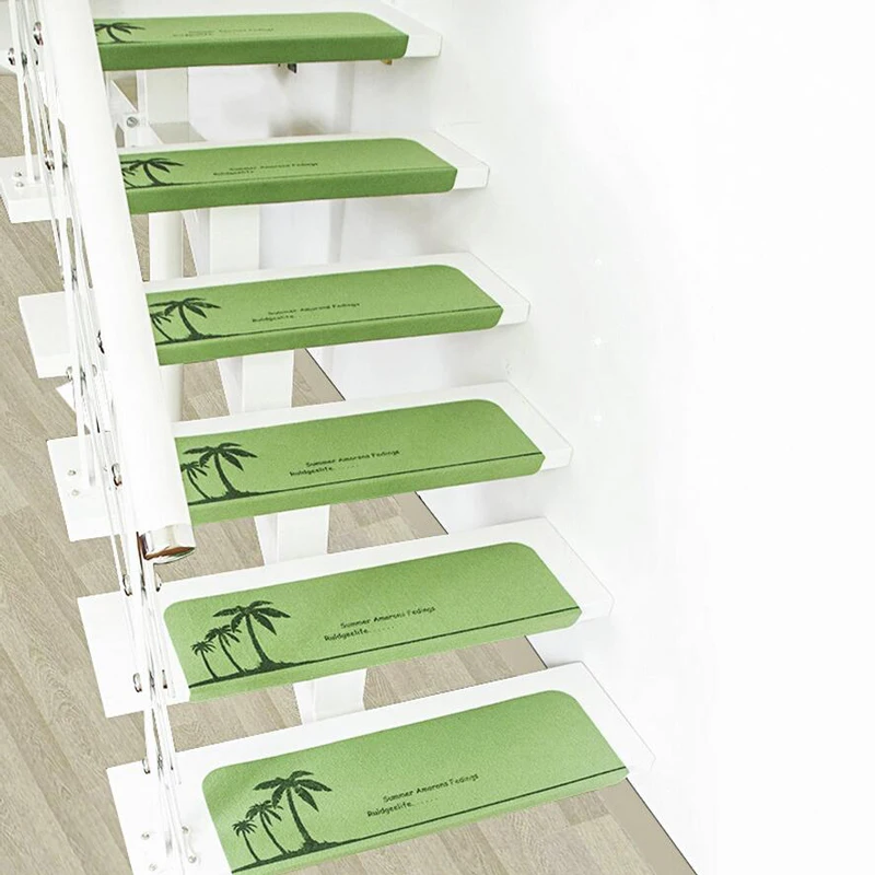 5 шт. Нескользящие Коврики для лестницы с принтом кокосового дерева|indoor mats|stair matsmat