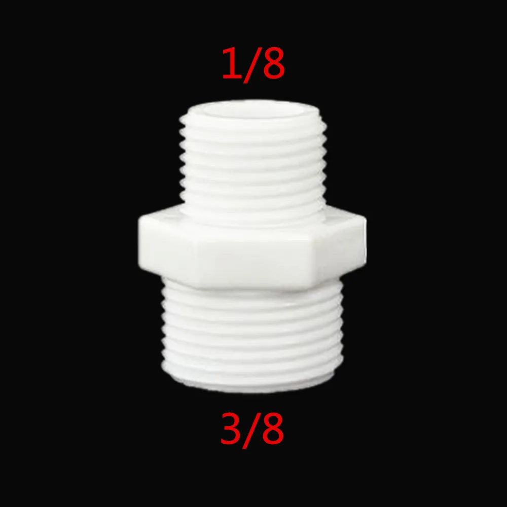 01-03 Пластиковая трубка пневматический фитинг 1/" 1/4" 3/" 1/2" 3/" 1" BSP Мужской X Мужской сменный шестигранный соединитель для ниппелей - Цвет: 01-03