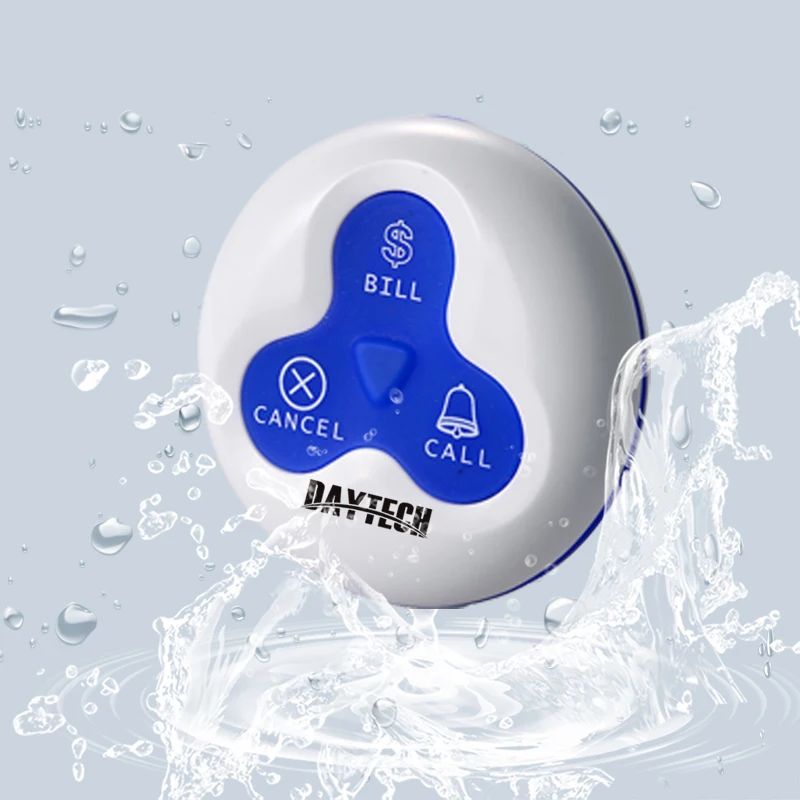 DAYTECH Беспроводная кнопка вызова водонепроницаемая для системы Coaster пейджер 433 МГц