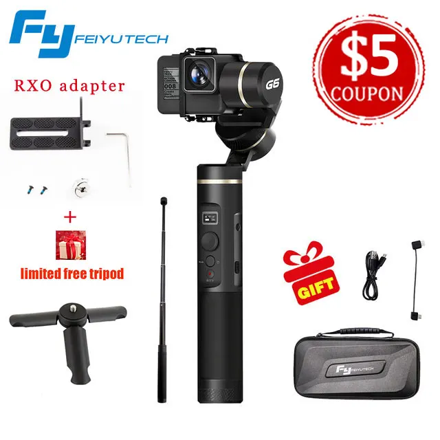 3 осевой карданный стабилизатор FeiyuTech Feiyu G6 для экшн камеры Gopro 6 5 4 RX0 xiaomi yi 4k Wi Fi