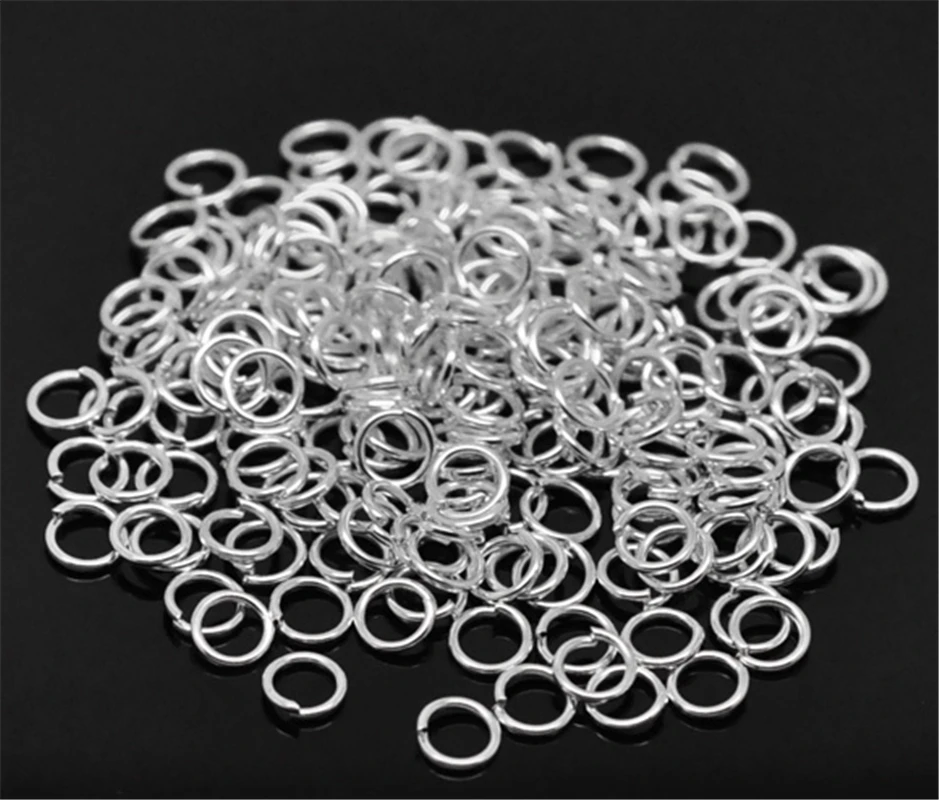 DoreenBeads сталь Серебристый цвет открыт прыжки кольца 5 мм (1/4 &quot) продается в партии