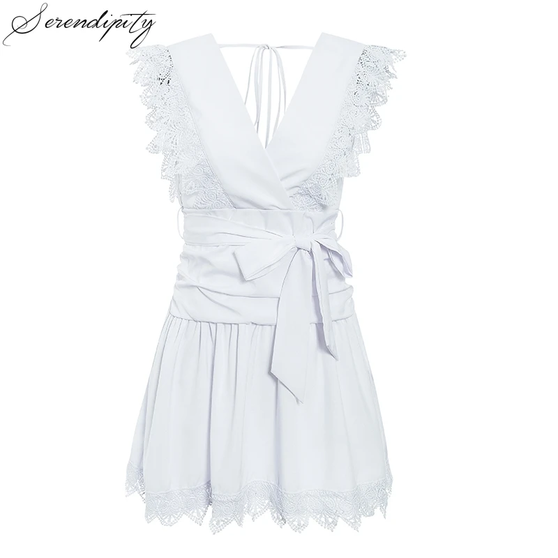 SRDP женское платье с оборками и кружевным подолом ТРАПЕЦИЕВИДНОЕ сексуальное