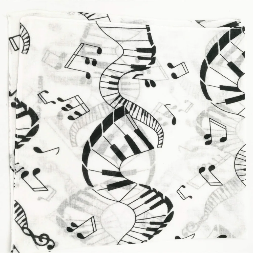 Повязка на голову с рисунком музыкальной клавиатуры повязка принтом в стиле