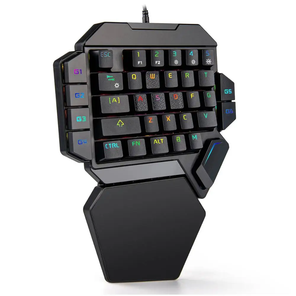Портативная мини-игровая клавиатура RedThunder с одной рукой с подсветкой RGB, Эргономичный игровой контроллер для ПК PS4 Xbox Gamer - Цвет: Mechanica