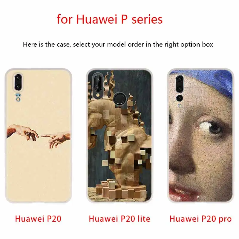 Мягкий чехол для Huawei P40 P30 P20 Pro P10 Lite e Plus P Samrt Z 2020 2019 Ретро винтажная художественная