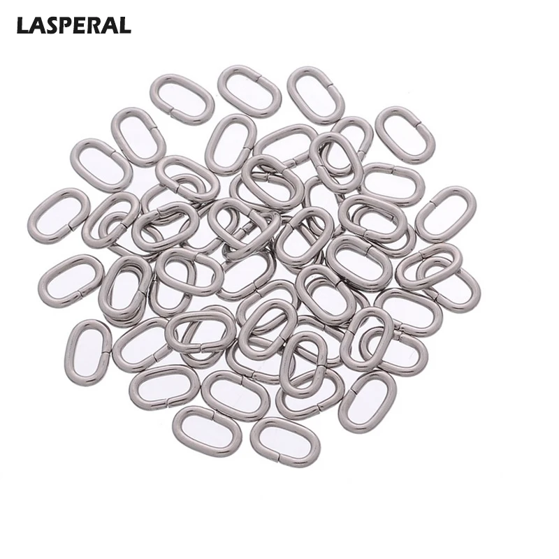 Кольцо из нержавеющей стали LASPERAL 100 шт. открытые круглые кольца овальной формы