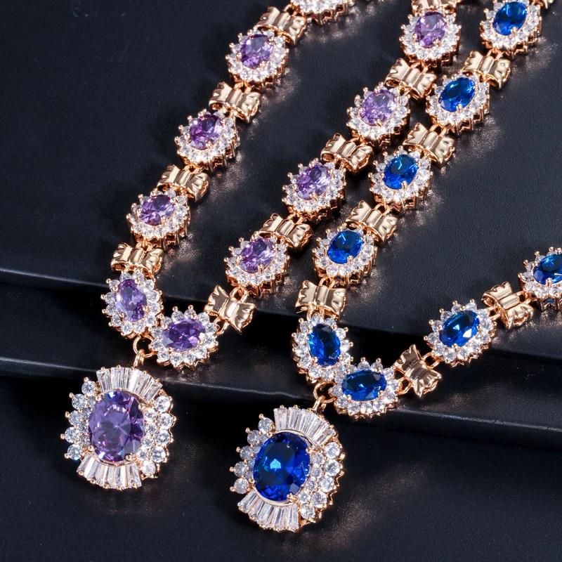 CWWZircons золотой цвет африканский нигерийский CZ бусины Серьги для вечеринок кольца ожерелья и браслеты 4 шт. набор для женщин T229